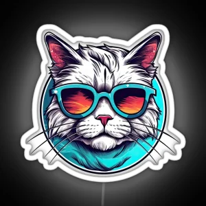 Totally Chill Cat RGB Neon Sign