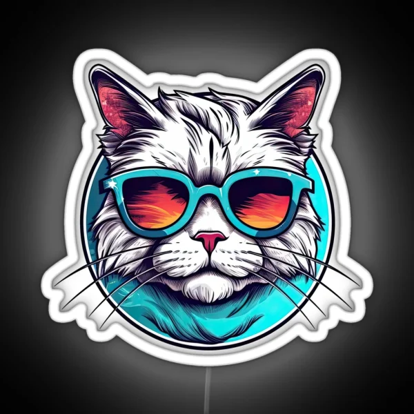 Totally Chill Cat RGB Neon Sign