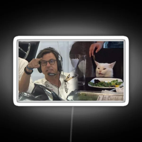 Toto Wolff Cat Meme RGB Neon Sign