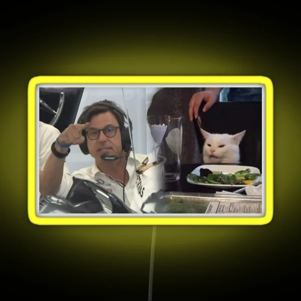 Toto Wolff Cat Meme RGB Neon Sign