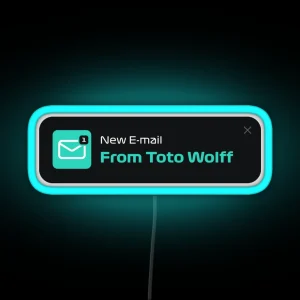 Toto Wolff Email RGB Neon Sign