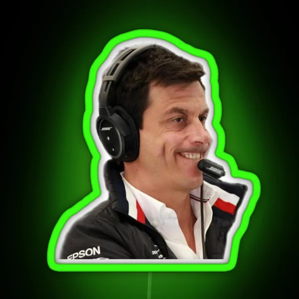 Toto Wolff Funny Face RGB Neon Sign