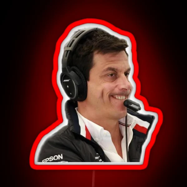 Toto Wolff Funny Face RGB Neon Sign