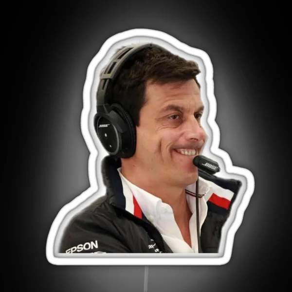 Toto Wolff Funny Face RGB Neon Sign