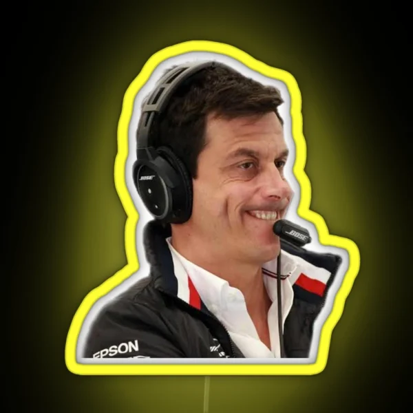 Toto Wolff Funny Face RGB Neon Sign