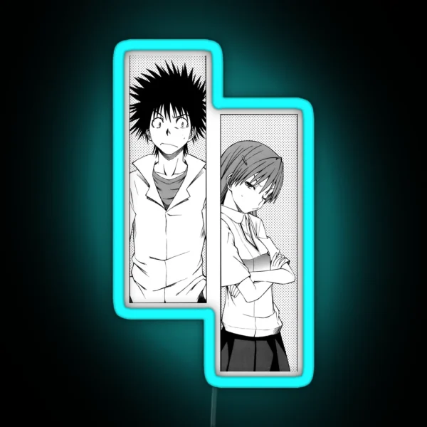 Touma X Misaka RGB Neon Sign