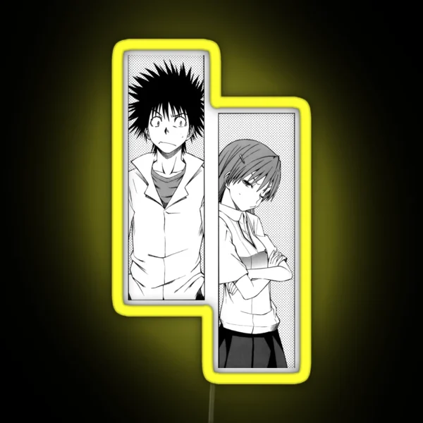 Touma X Misaka RGB Neon Sign