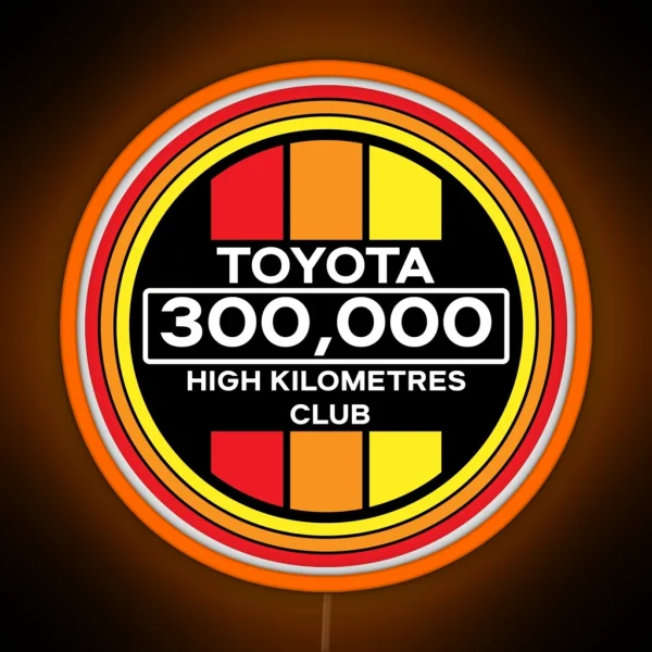 Toyota 300 000 High Kilometres Club RGB Neon Sign