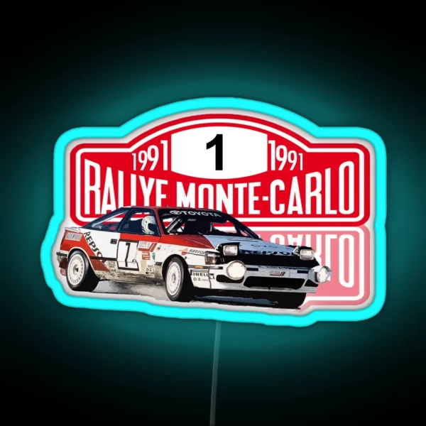 TOYOTA CELICA RALLY MONTECARLO CARLOS SAINZ RGB Neon Sign