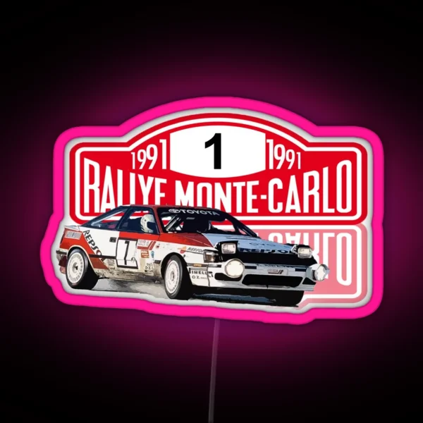 TOYOTA CELICA RALLY MONTECARLO CARLOS SAINZ RGB Neon Sign