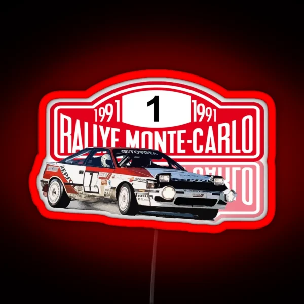 TOYOTA CELICA RALLY MONTECARLO CARLOS SAINZ RGB Neon Sign