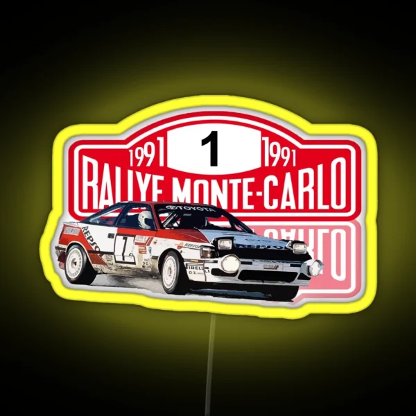 TOYOTA CELICA RALLY MONTECARLO CARLOS SAINZ RGB Neon Sign