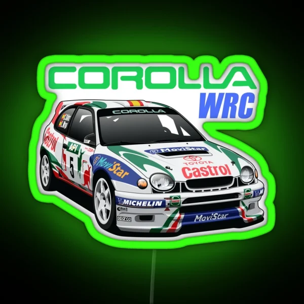 Toyota Corolla WRC 1998 World Rally Championship Car RGB Neon Sign