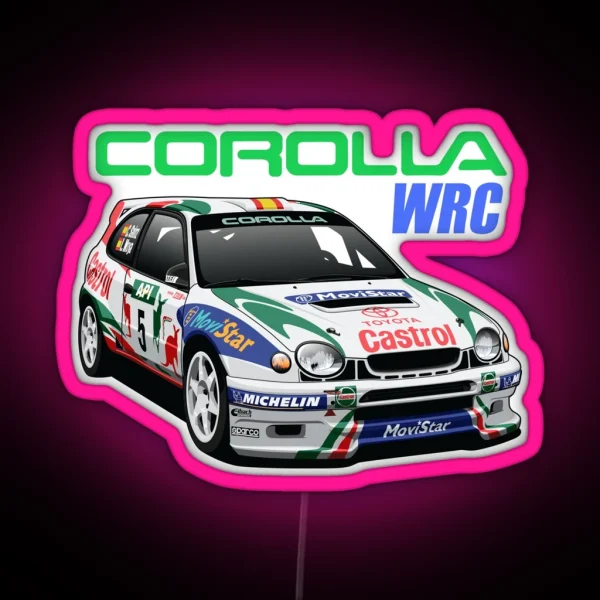 Toyota Corolla WRC 1998 World Rally Championship Car RGB Neon Sign