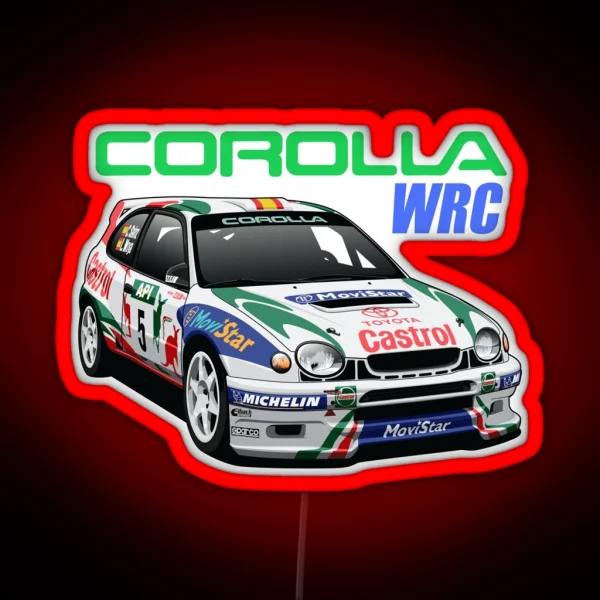 Toyota Corolla WRC 1998 World Rally Championship Car RGB Neon Sign