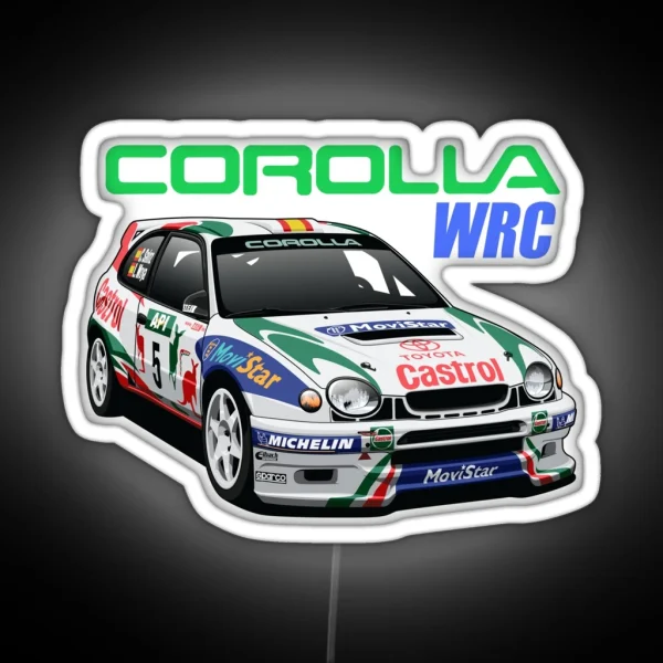 Toyota Corolla WRC 1998 World Rally Championship Car RGB Neon Sign