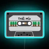 Neon Trail Mix Sign with Vibrant Blue Accents