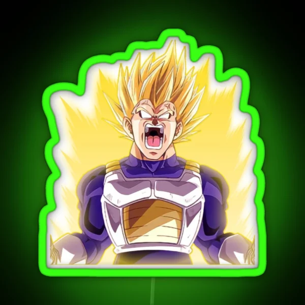 Train Insaiyan Angry Vegeta Super Saiyan My Bulma DB RGB Neon Sign