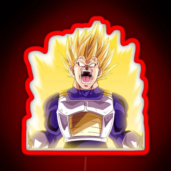 Train Insaiyan Angry Vegeta Super Saiyan My Bulma DB RGB Neon Sign