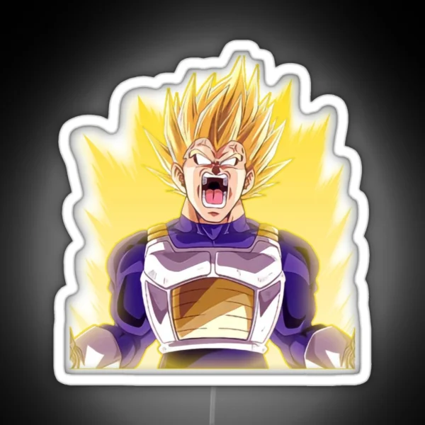 Train Insaiyan Angry Vegeta Super Saiyan My Bulma DB RGB Neon Sign
