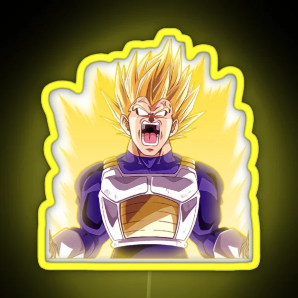 Train Insaiyan Angry Vegeta Super Saiyan My Bulma DB RGB Neon Sign