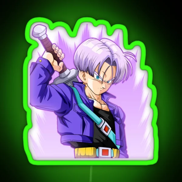 Train Insaiyan Future Trunks DB DBZ DBGT DBS RGB Neon Sign