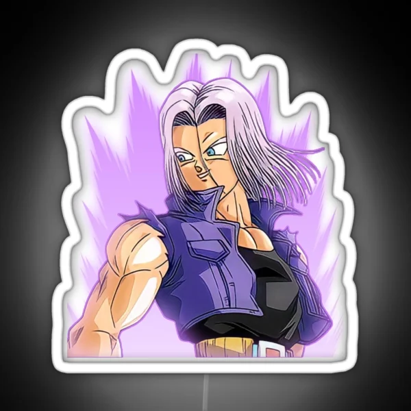 Train Insaiyan Future Trunks Long Hair DB DBZ DBGT DBS RGB Neon Sign