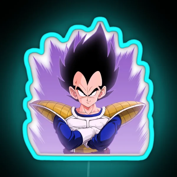Train Insaiyan Saiyan Saga Vegeta DB DBZ DBGT DBS RGB Neon Sign