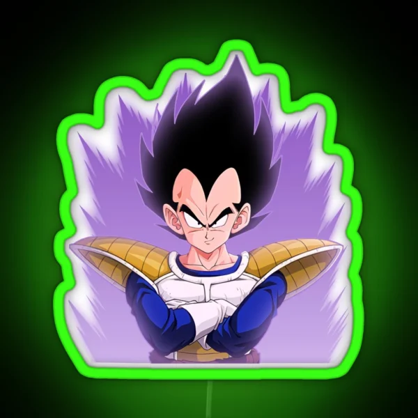 Train Insaiyan Saiyan Saga Vegeta DB DBZ DBGT DBS RGB Neon Sign