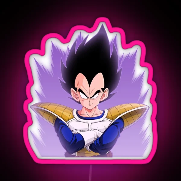 Train Insaiyan Saiyan Saga Vegeta DB DBZ DBGT DBS RGB Neon Sign