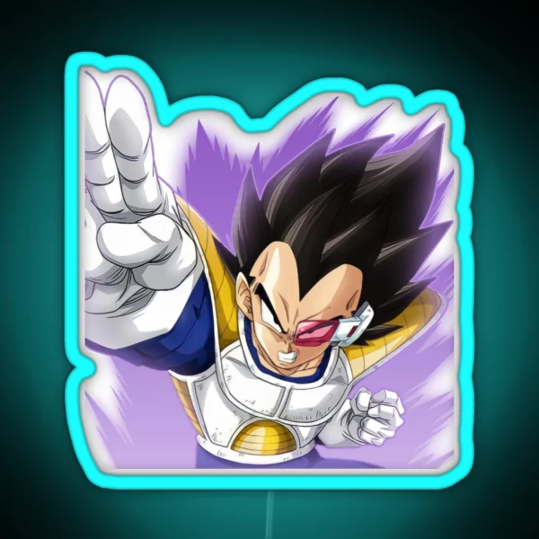 Train Insaiyan Scouter Vegeta DB DBZ DBGT DBS RGB Neon Sign