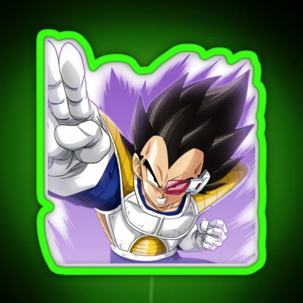 Train Insaiyan Scouter Vegeta DB DBZ DBGT DBS RGB Neon Sign