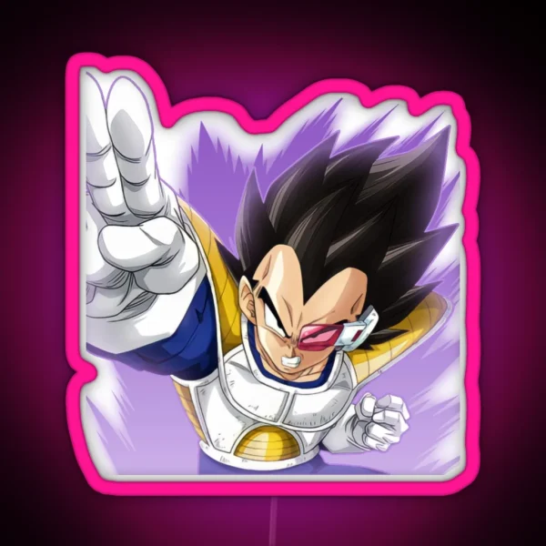 Train Insaiyan Scouter Vegeta DB DBZ DBGT DBS RGB Neon Sign