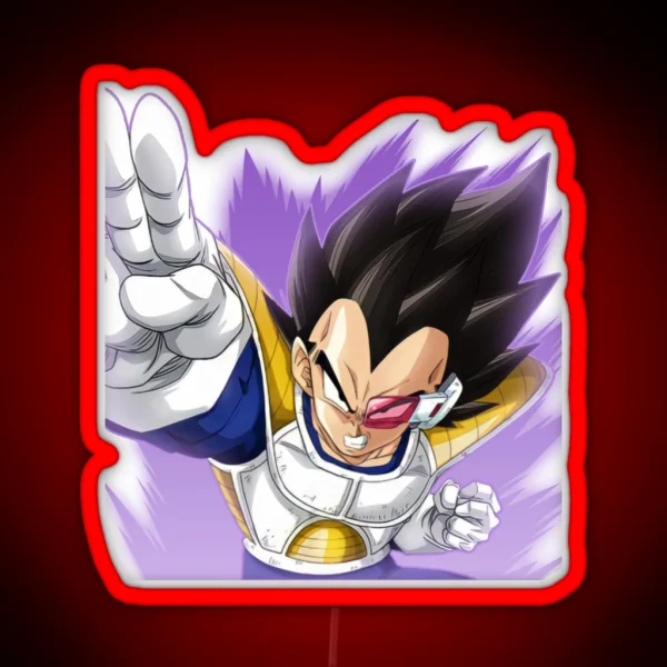 Train Insaiyan Scouter Vegeta DB DBZ DBGT DBS RGB Neon Sign