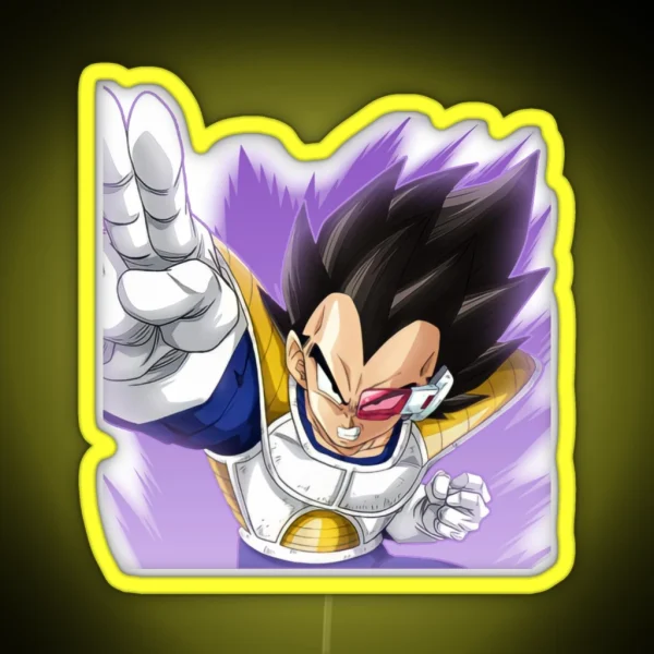 Train Insaiyan Scouter Vegeta DB DBZ DBGT DBS RGB Neon Sign