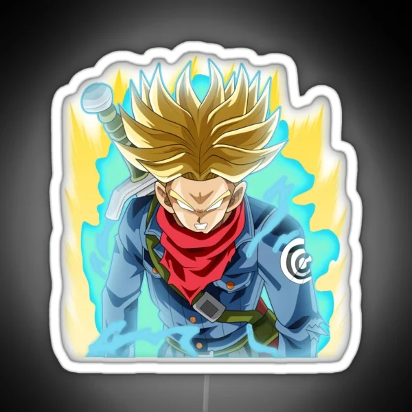Train Insaiyan Super Saiyan Rage Ikari Future Trunks DB RGB Neon Sign