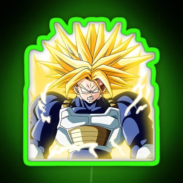 Train Insaiyan Ultra Trunks Super Saiyan Third Grade DB RGB Neon Sign