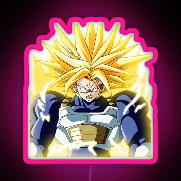 Train Insaiyan Ultra Trunks Super Saiyan Third Grade DB RGB Neon Sign