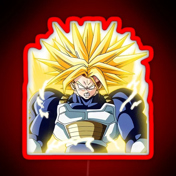 Train Insaiyan Ultra Trunks Super Saiyan Third Grade DB RGB Neon Sign