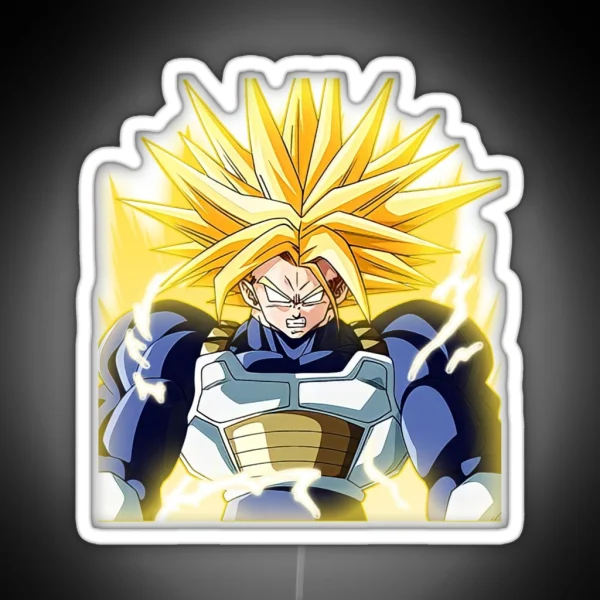 Train Insaiyan Ultra Trunks Super Saiyan Third Grade DB RGB Neon Sign