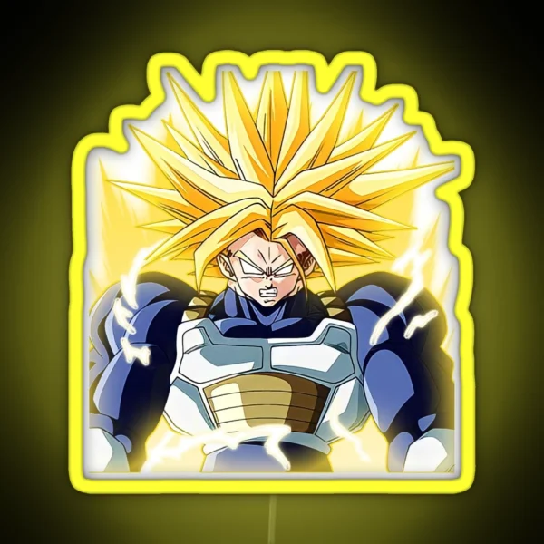 Train Insaiyan Ultra Trunks Super Saiyan Third Grade DB RGB Neon Sign