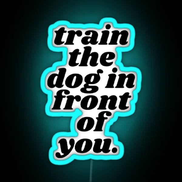 Train The Dog In Front Of You RGB Neon Sign