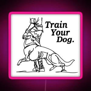 Train Your Dog RGB Neon Sign