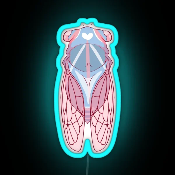 Trans Cicada RGB Neon Sign