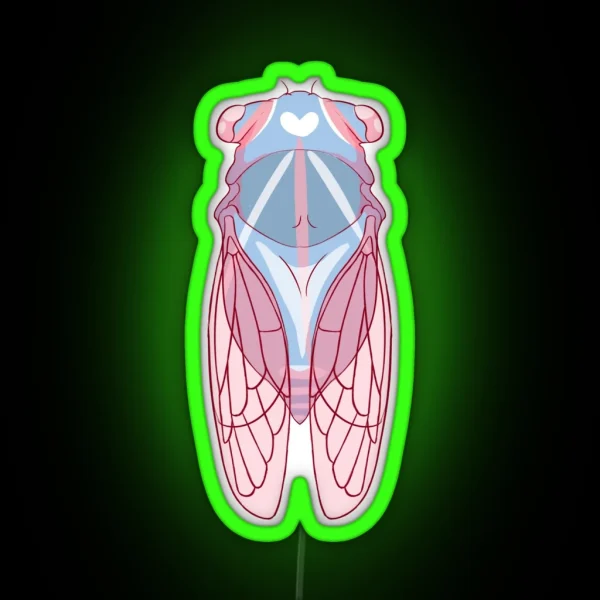 Trans Cicada RGB Neon Sign