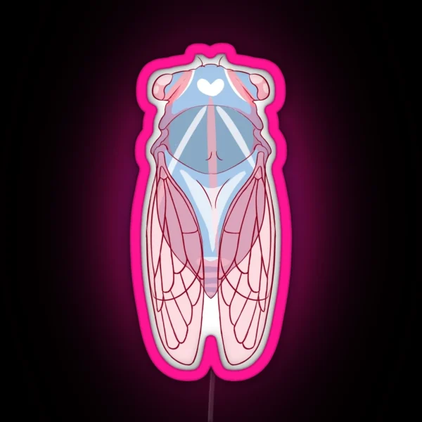 Trans Cicada RGB Neon Sign