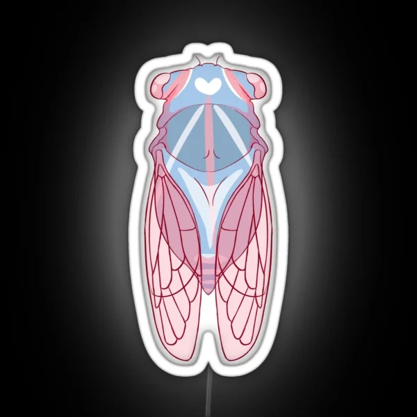 Trans Cicada RGB Neon Sign