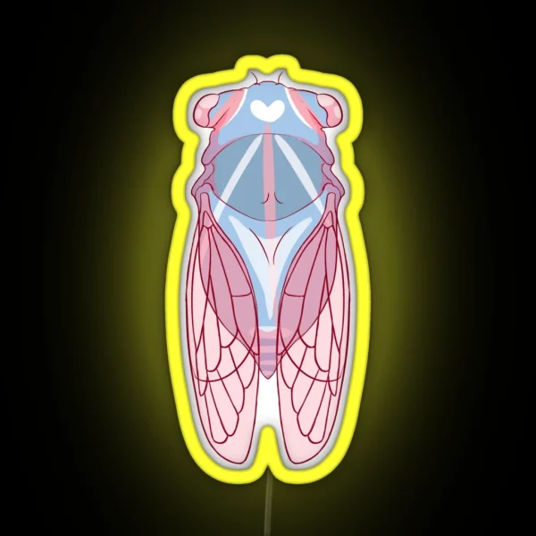 Trans Cicada RGB Neon Sign