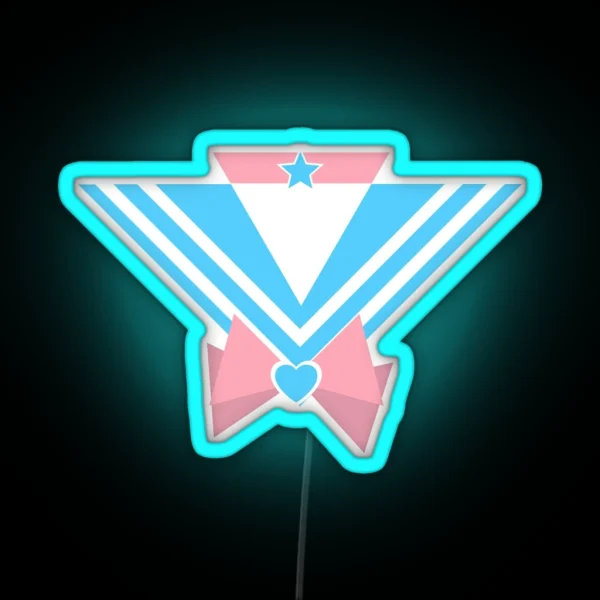 Trans Flag Sailor Moon Sailor Jupiter Vector RGB Neon Sign