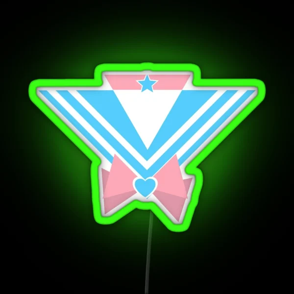 Trans Flag Sailor Moon Sailor Jupiter Vector RGB Neon Sign